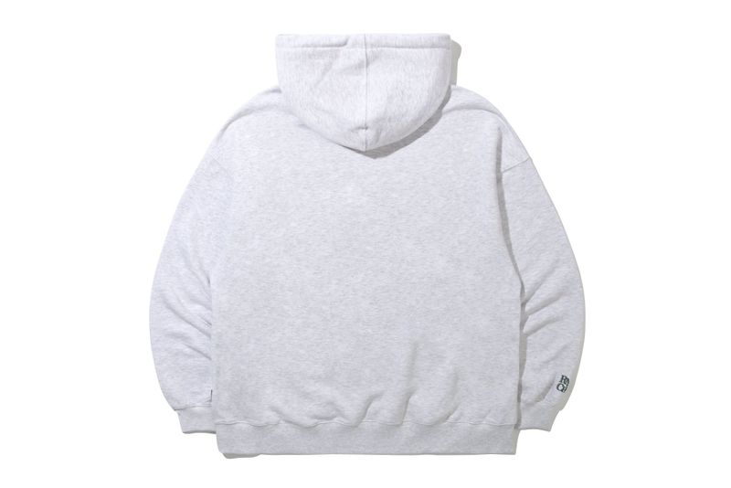 RECENT LOGO FLOWER HOODIE_LIGHT GREY