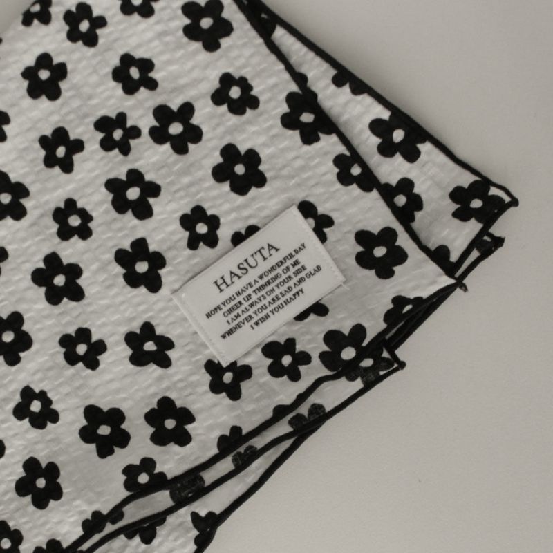 Black flower kitchen cloth
