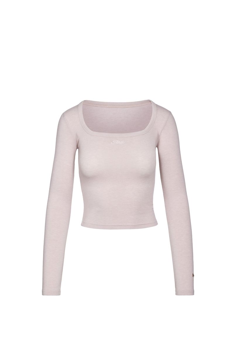Innermuseum（インナーミュージアム）の「Deep Square Neck Top (PINK)（Tops）」