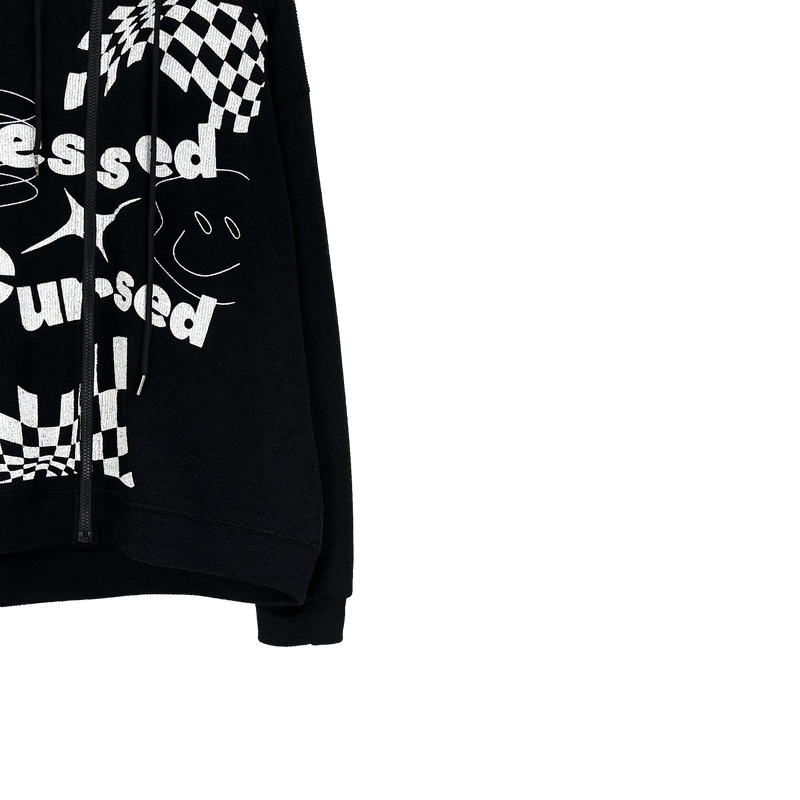flag knitwear zip-up