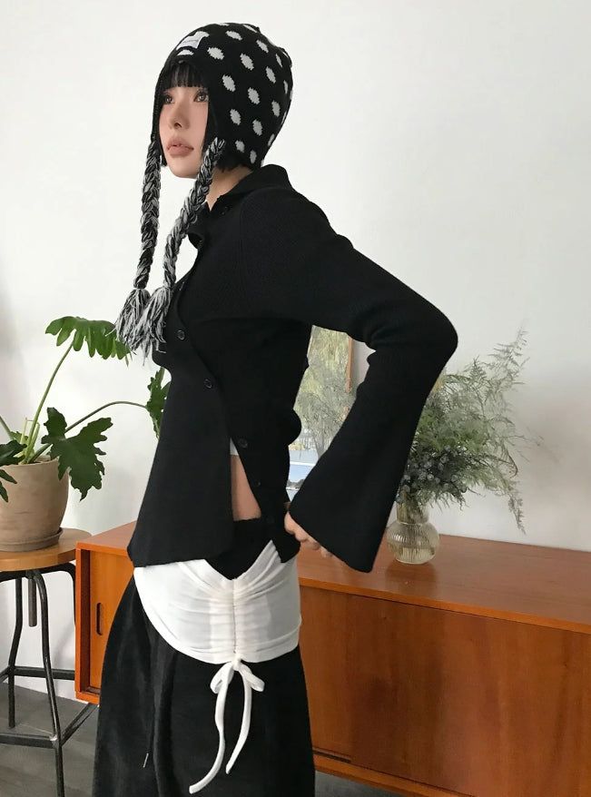 DOT EARFLAP BEANIE