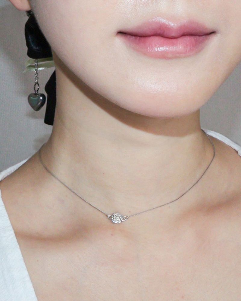 [MADE] lovely rose. rose chocker necklace