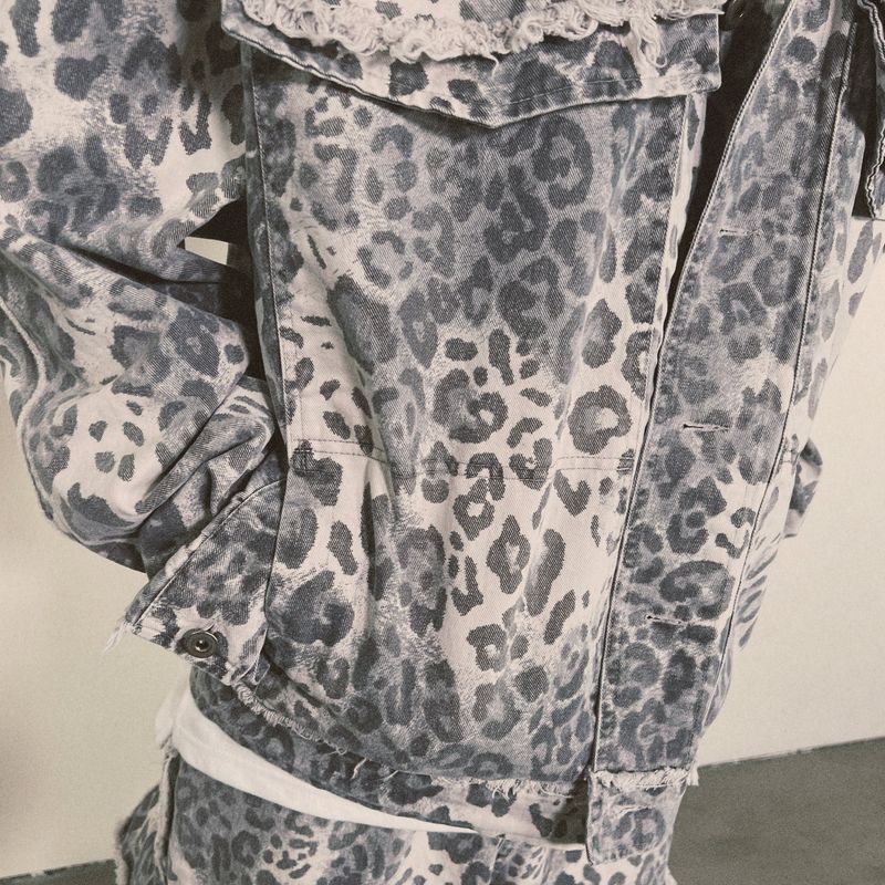 leopard grunge trucker jacket_grey