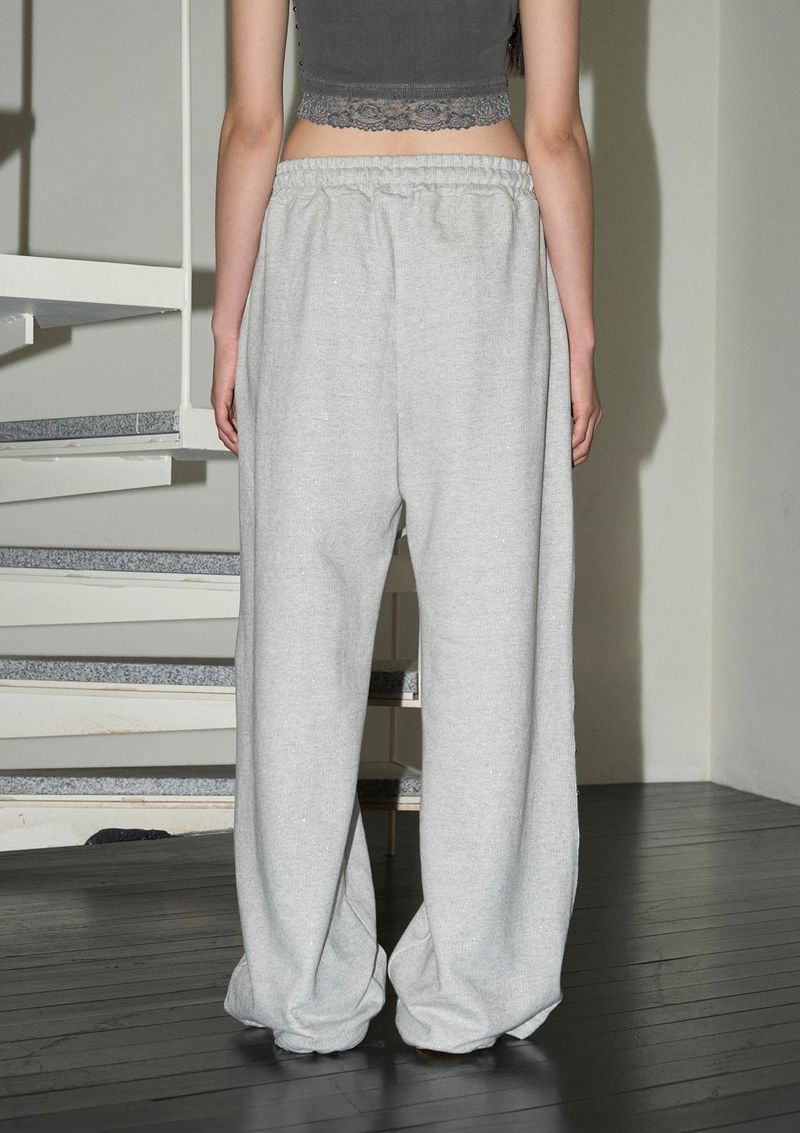 (4th reorder) stud twinkle jogger pt - grey