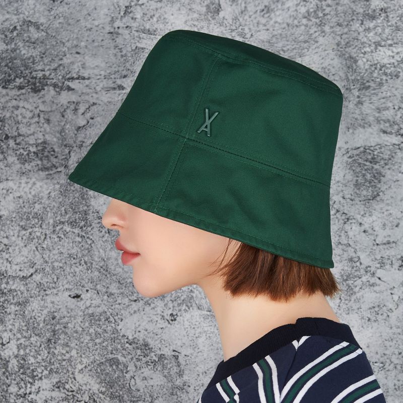 Stud Drop Over Fit Bucket Hat Green