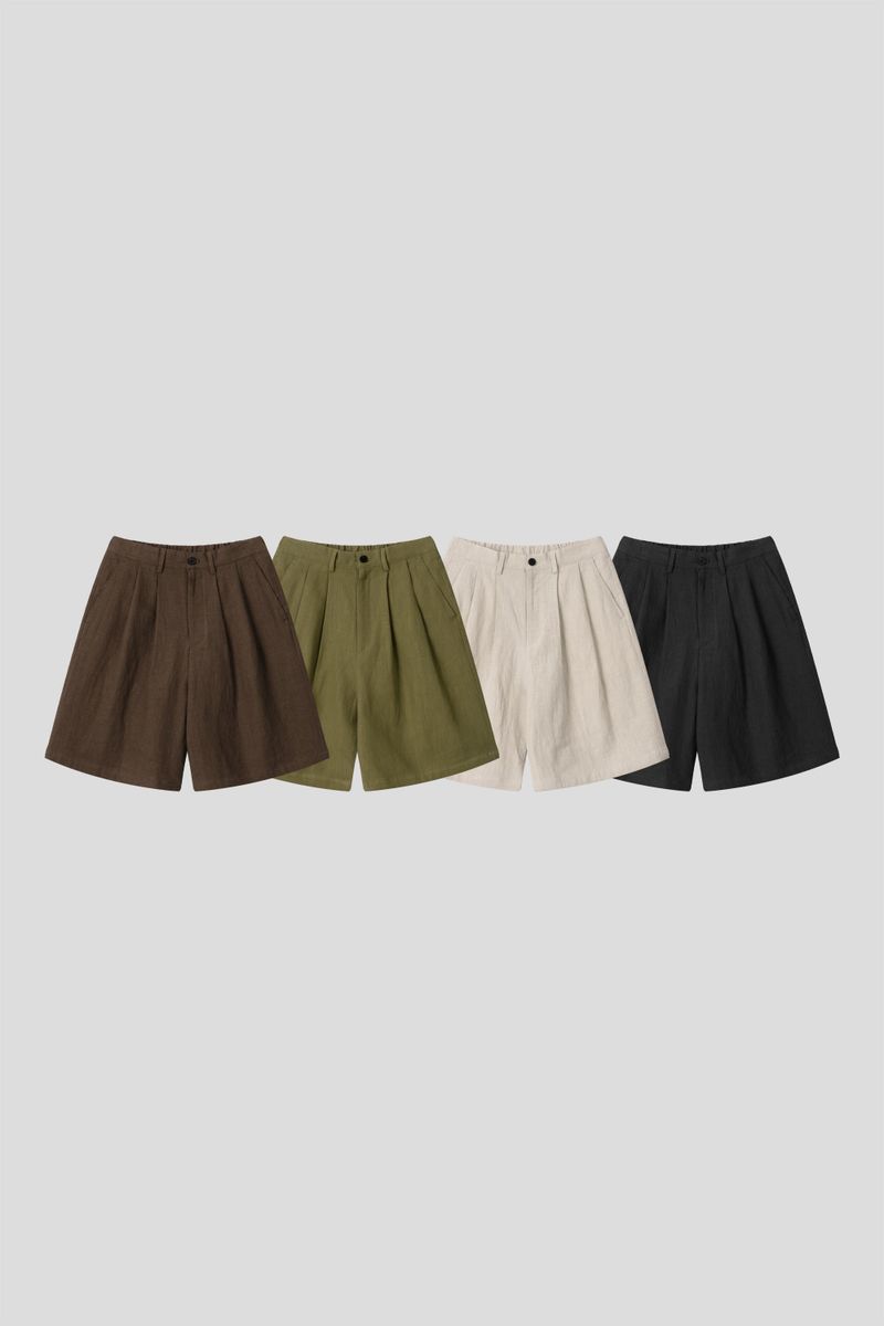 Cool Linen Bermuda Wide Shorts 4COLOR