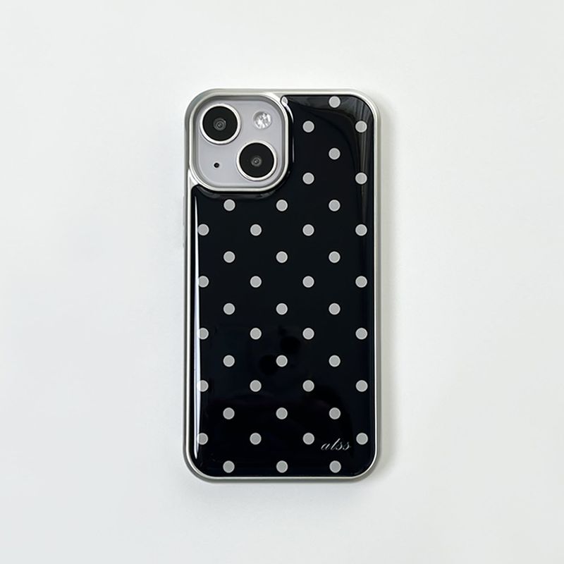 dot epoxy silver bumper case(black)