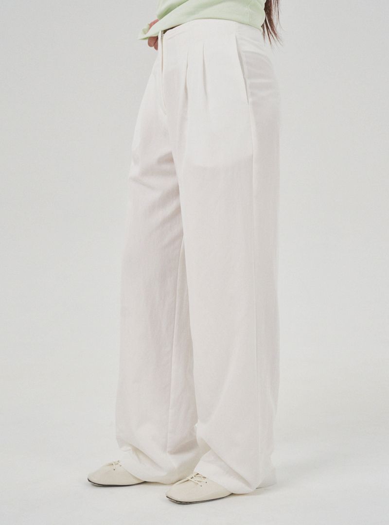 Gleam wide pants (white)