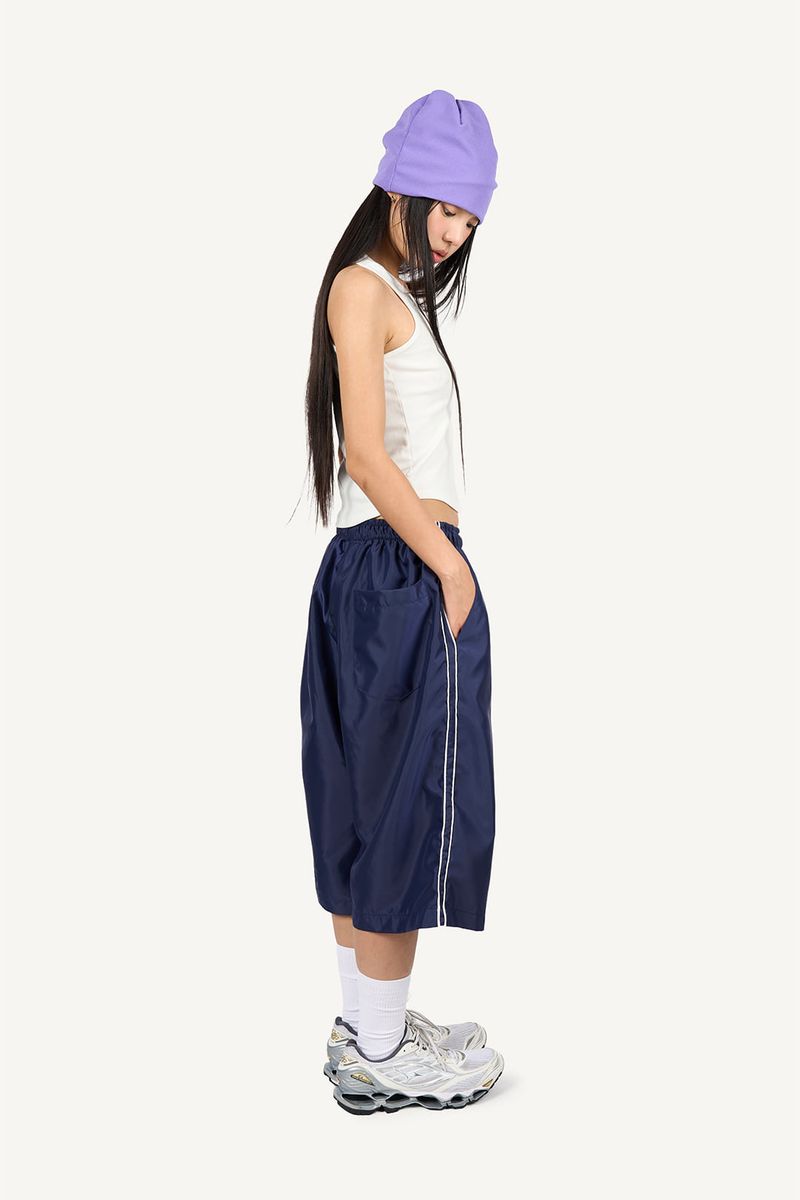 Nylon Track Bermuda Pants