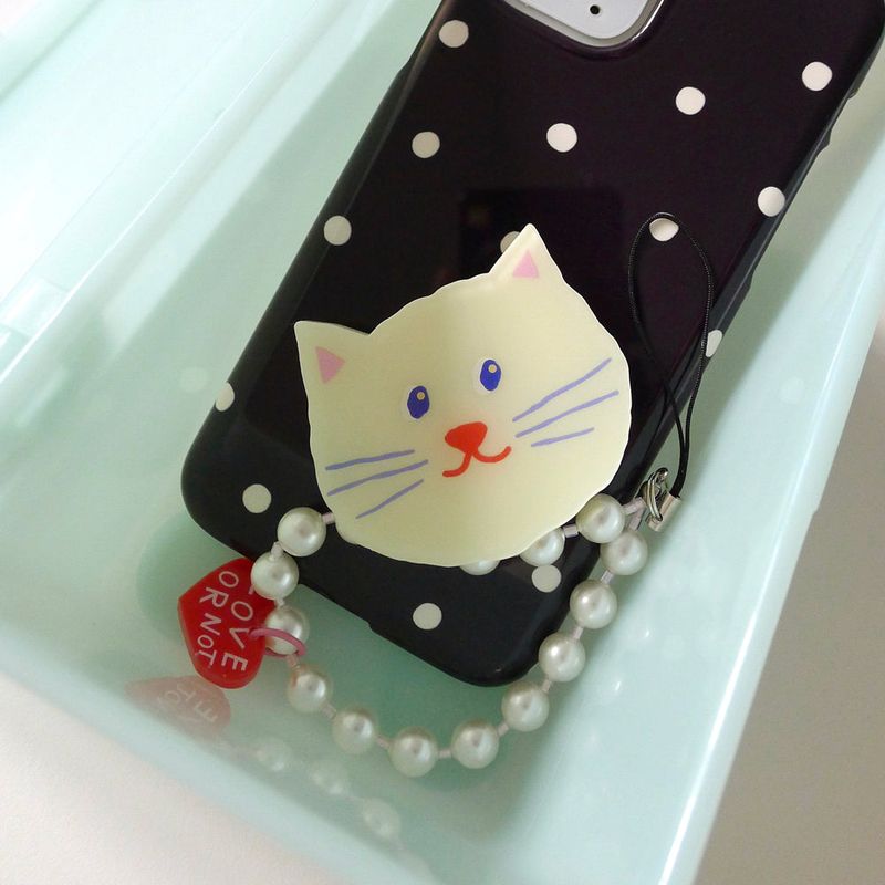 [MADE]Red Love-Pearl Pink Beads Strap