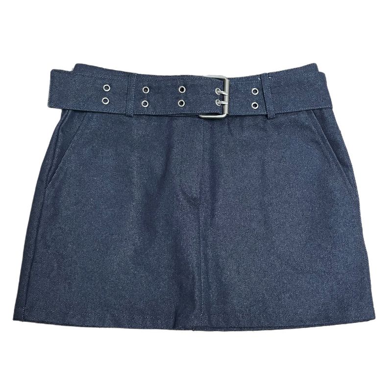 Claude Belt Denim Mini  Skirt