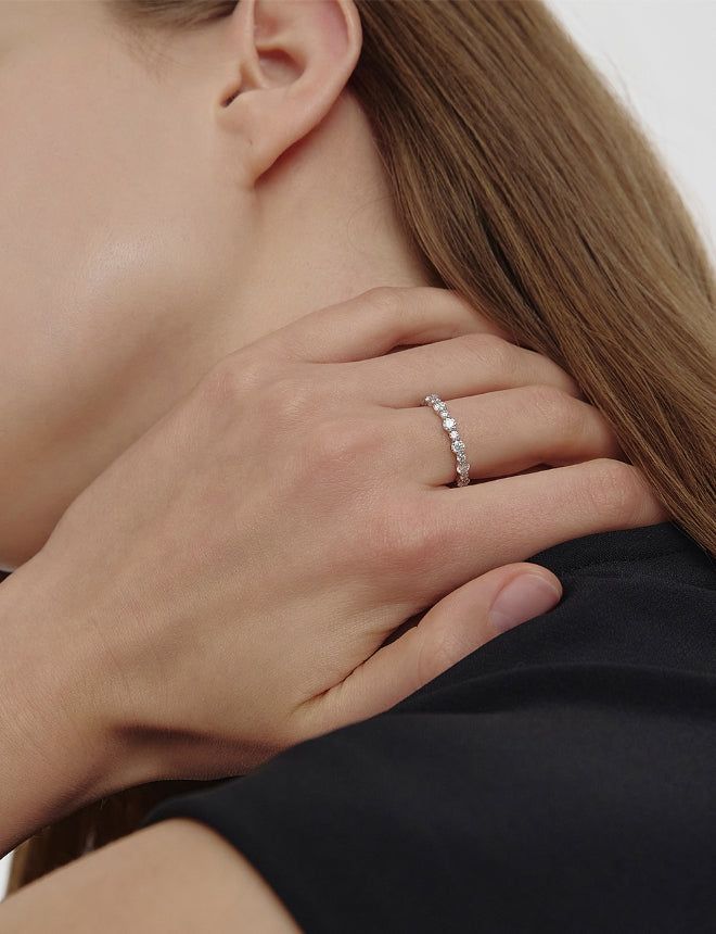 hyeres lor（イエール・ロール）の「26SS★ Essence Silver (W) Linea Moissanite Ring（Accessories）」