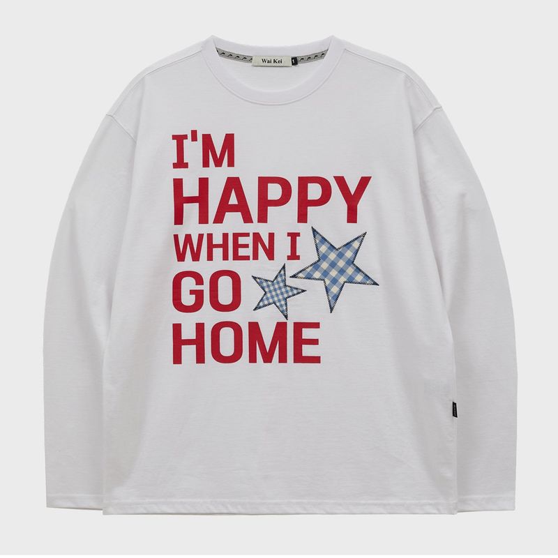 WaiKei（ワイケイ）の「I AM HAPPY Long Sleeve T-shirt（Tops）」