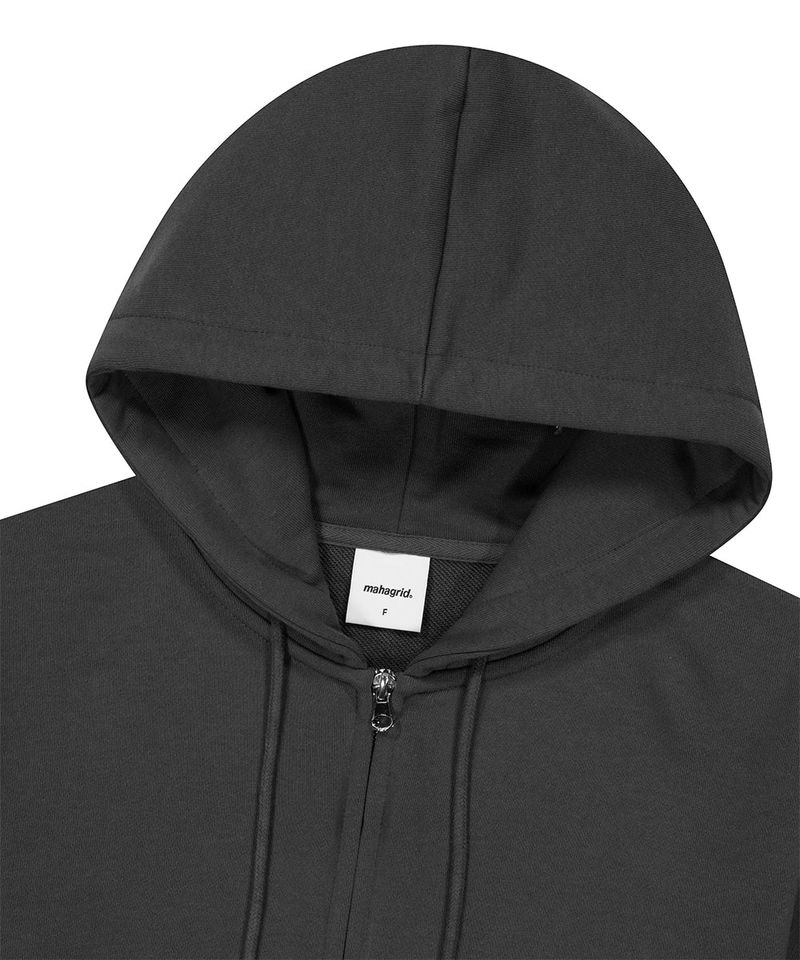 PRAY APPLIQUE CROP ZIP UP HOODIE