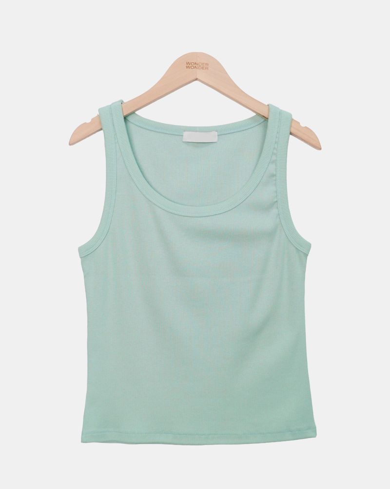 Elven U-Neck Ribbed Sleeveless Top