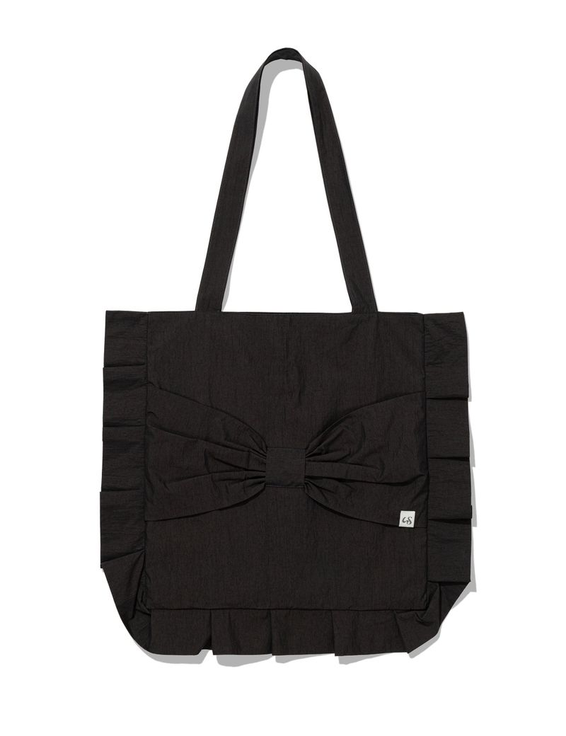 RIBBON ECO BAG(CHARCOAL)