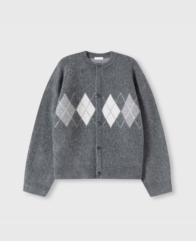 No.1561 argyle round knit CD (4color)