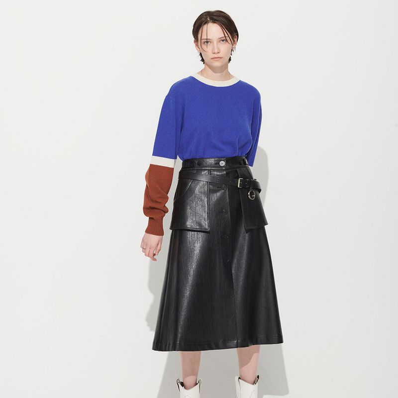  HANNAH POCKET SKIRT, BLACK