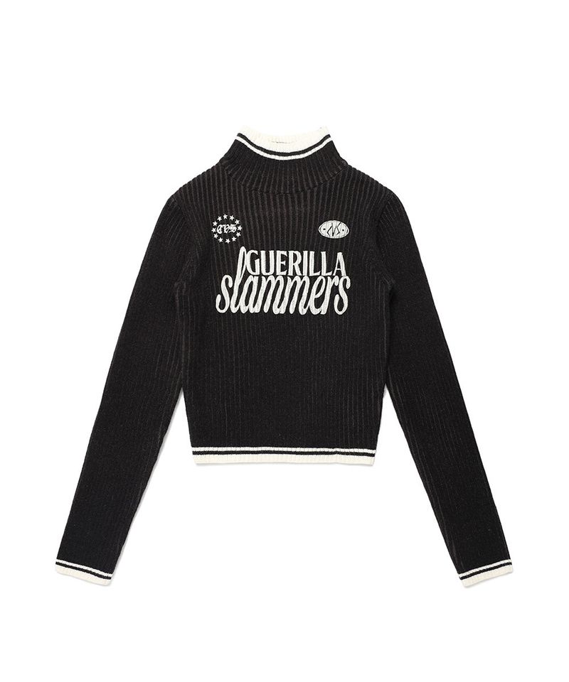 cavish（カビシ）の「W SLAMMERS TURTLE NECK KNIT BLACK(CV2DFFK640A)（Tops）」