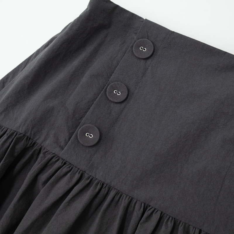 side button midi skirt