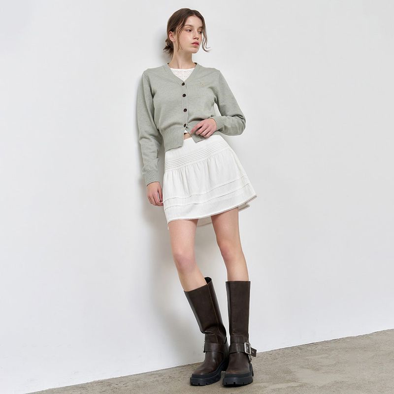 GENERAL IDEA（ジェネラルアイディア）の「WOMAN GNRL Logo Standard Long Sleeve Cardigan  [MINT]（Tops）」