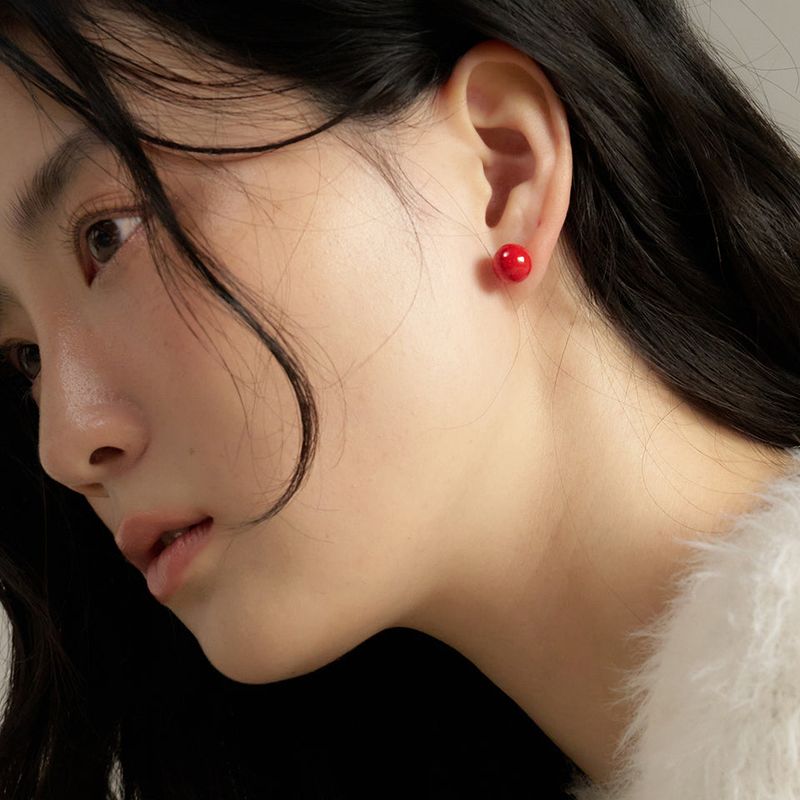 geegee(ジジ)の「red ball earring(Accessories)」