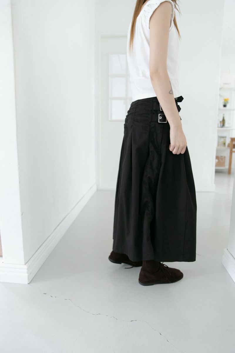 omoosoohy（オムスヒ）の「3 belt wrap cotton skirt(3colors)（Skirts）」