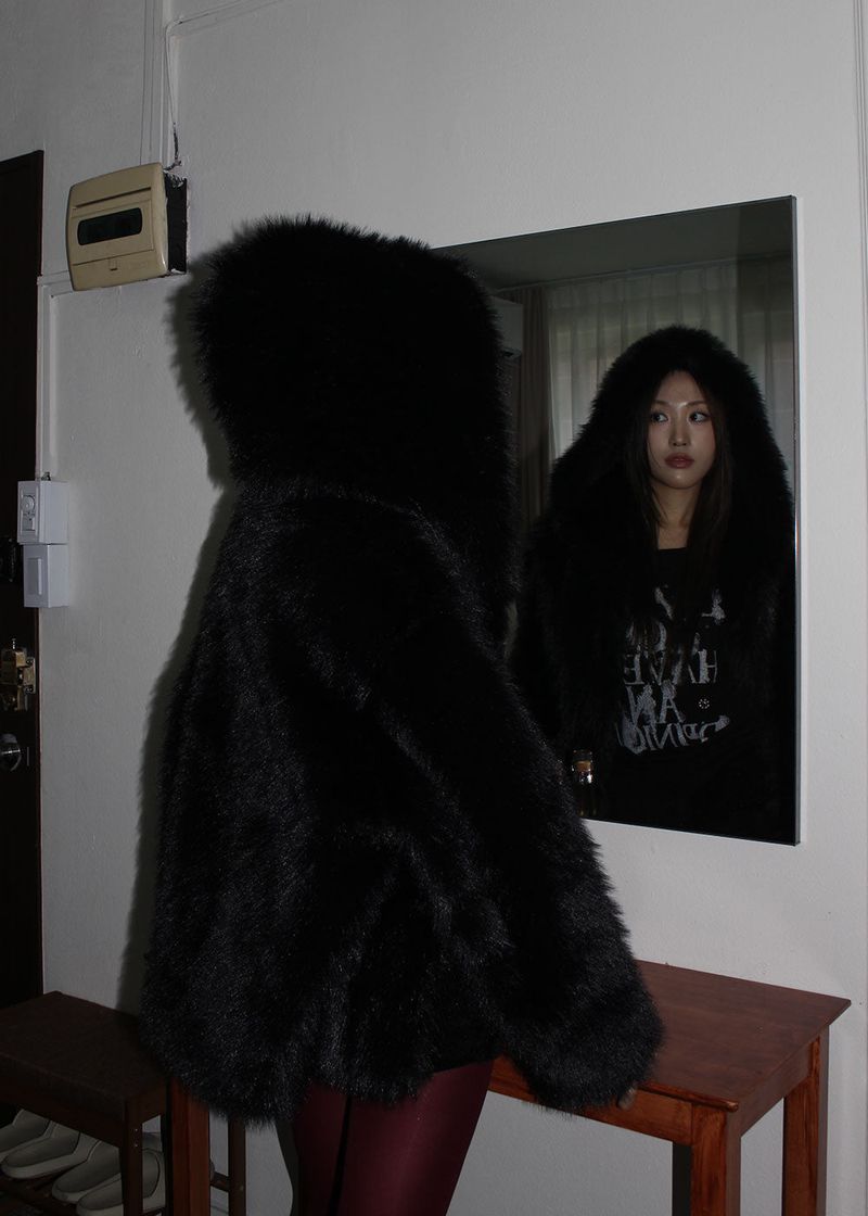 HOLIDAY HOOD FUR JACKET