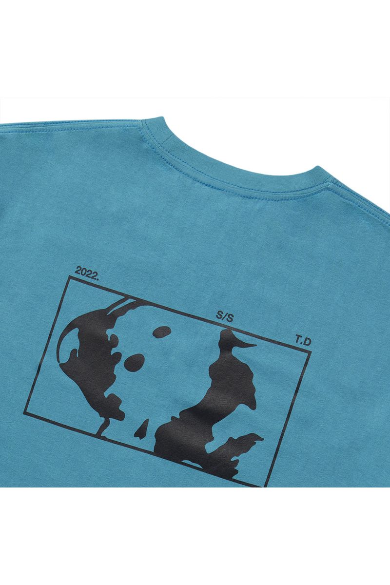 Square Graphic Tee_Blue Grey