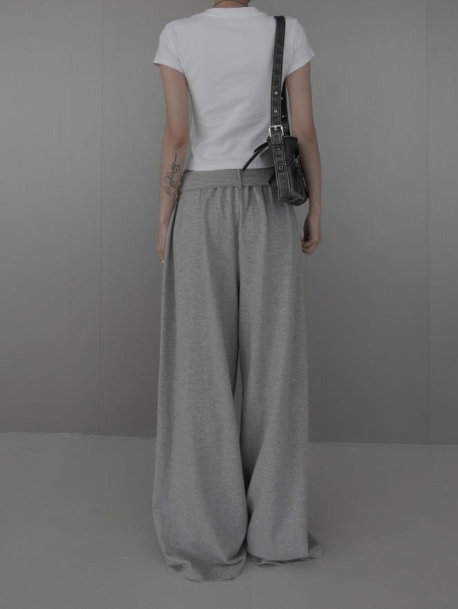 Tie Maxi Wide Sweatpants
