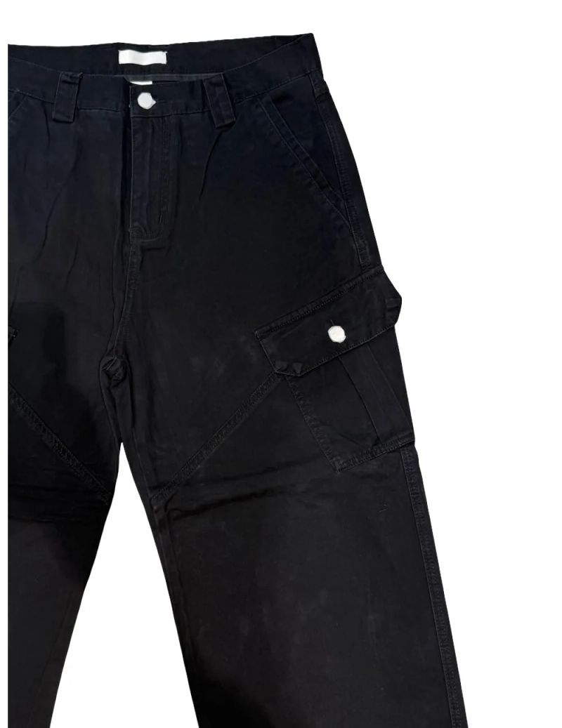 LMN Paneled Washed Cargo Wide Pants (3 colors)