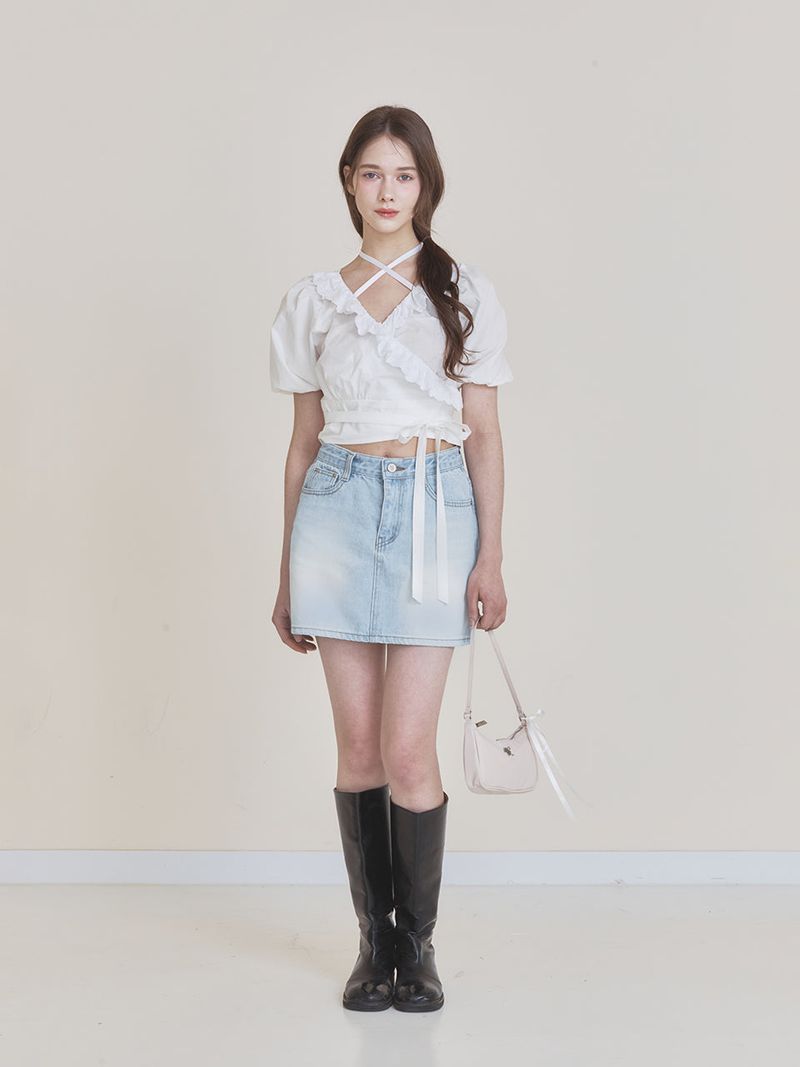 Rosie wrap blouse (Ivory)