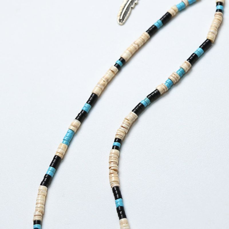 NA shell & turquoise beads necklace