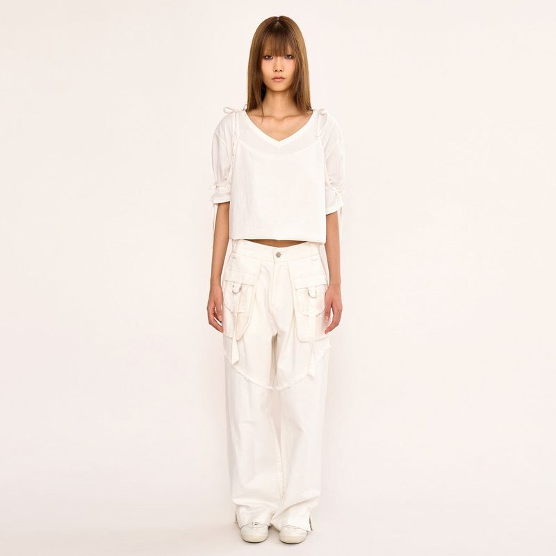 FANYOUNG（ファンヤング）の「Layered Pocket Pant - White（Pants）」