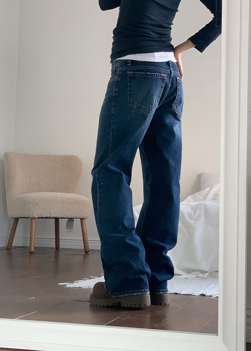 LOW BRUSH STRAIGHT DENIM