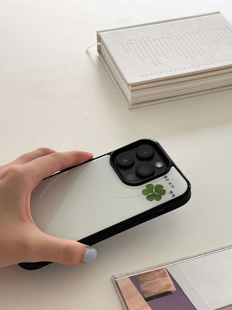 happiness than luck white case (epoxy)