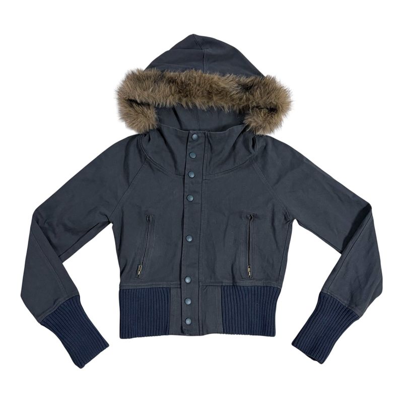 Vintage hood crop jacket