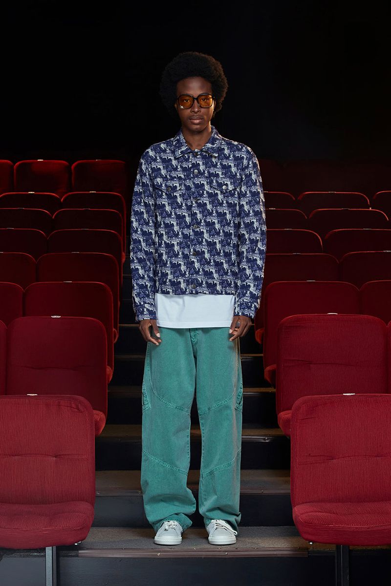WAVE JACQUARD JACKET / NAVY