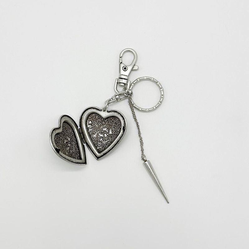 heart locket keyring