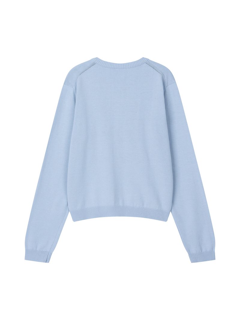 KIRI SKULL KNIT CARDIGAN (BLUE)