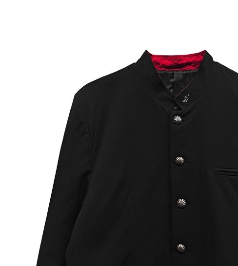 26FW★ [PLAN MADE] Kuroji Metal Gakuran Crop Jacket