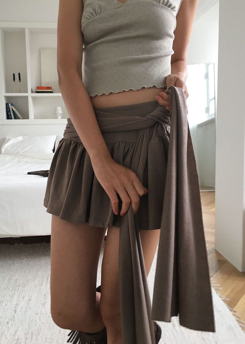 FLARE TIE SKIRT