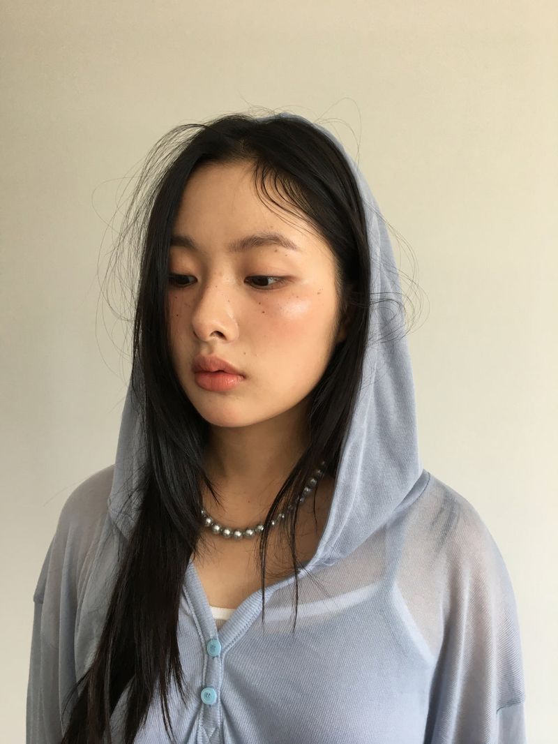 Black pearl necklace (1color)