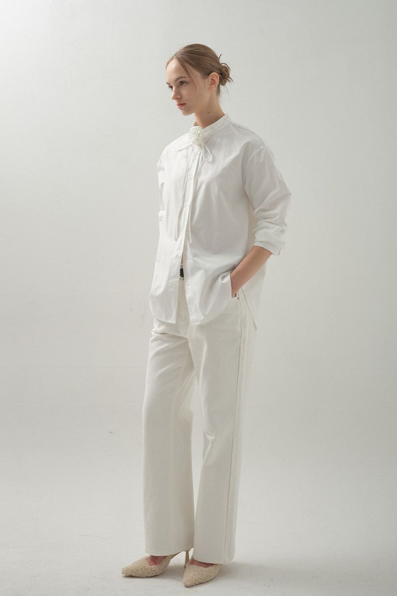 Brooch Convertible Shirt_White