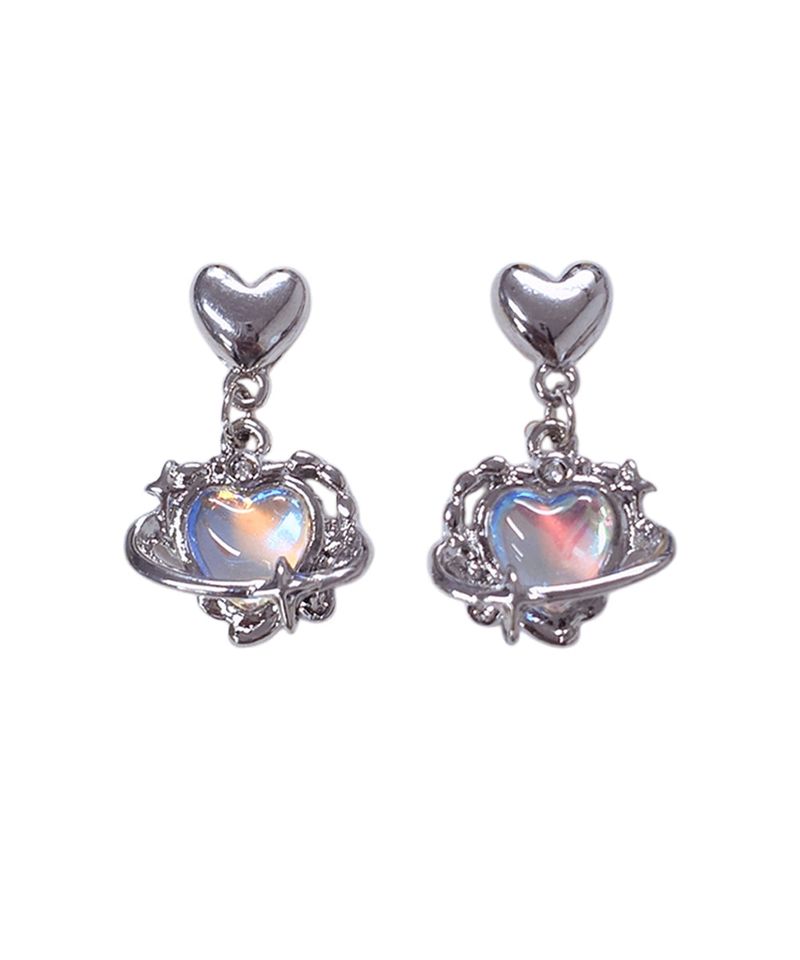Aurora Heart Planet Earrings