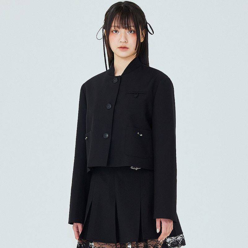 CORSAGE JACKET IN BLACK