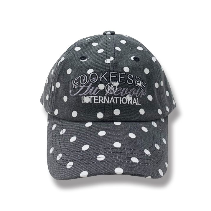 KOOKEESEE（クキシ）の「ビンテージウォッシングドットボールキャップ (Pigment Black)（帽子）」