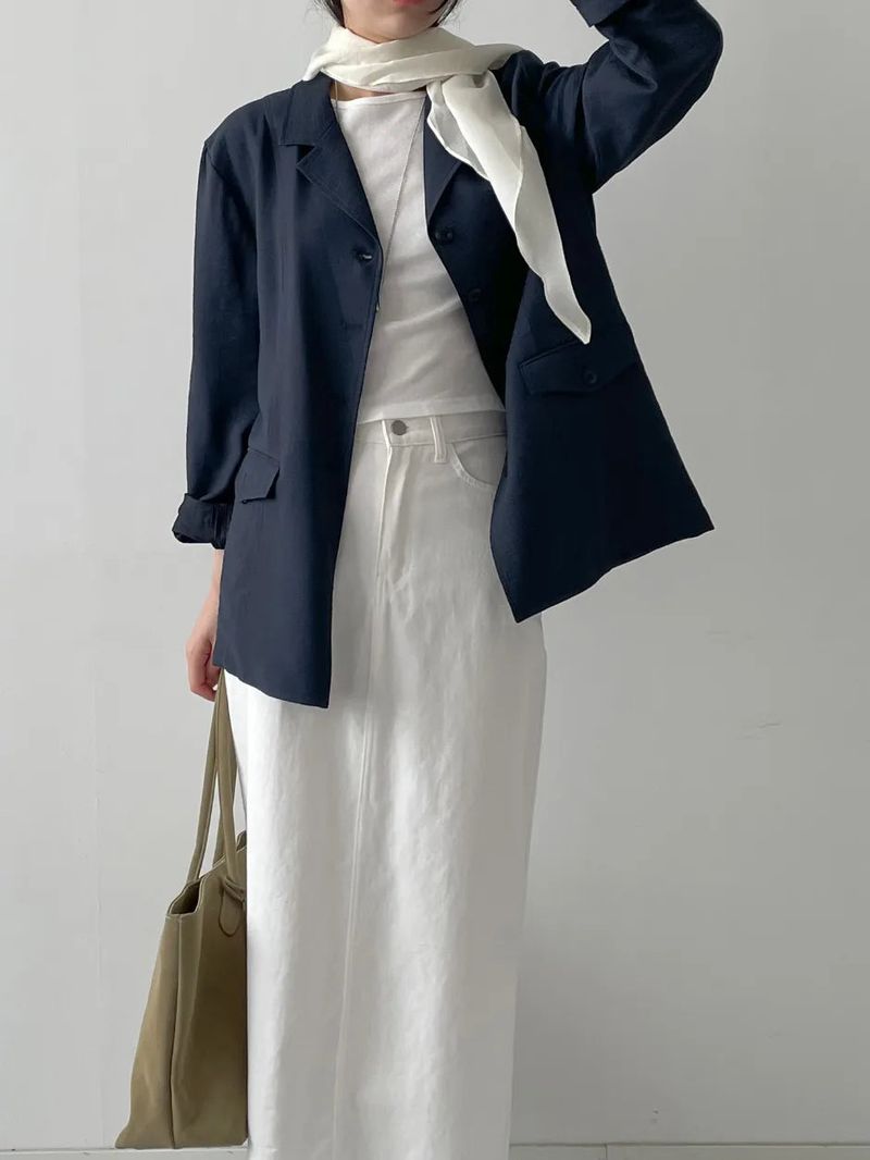 Polka Rayon Loose Fit Jacket