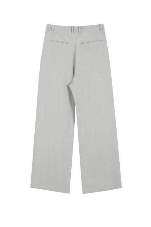 Linen Wide Pants (BEIGE)