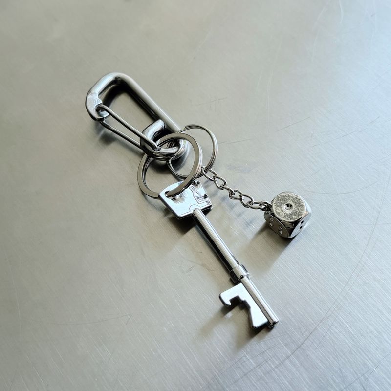 Roll & Key Keychain